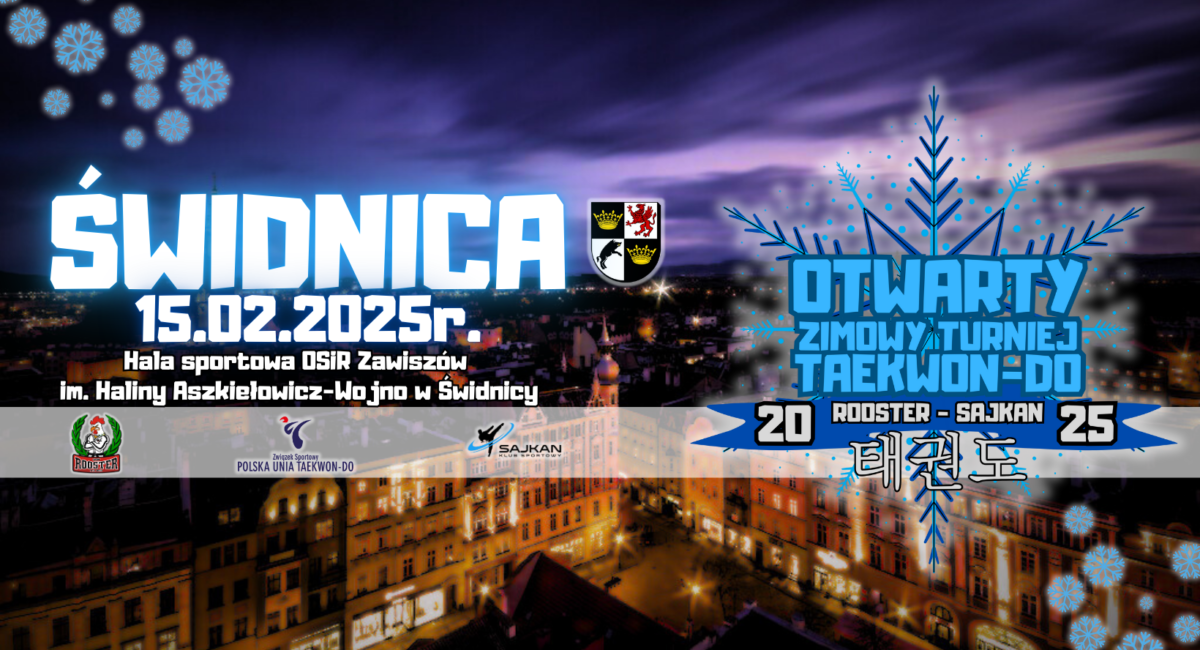 Plakat II Otwarty Zimowy Turniej Taekwon-do, Świdnica, 15 lutego 2025